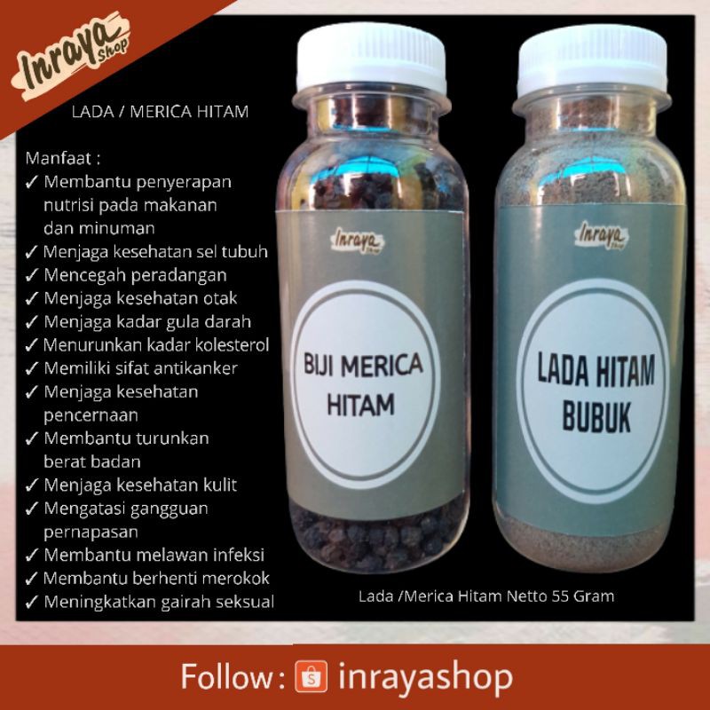 

LADA / MERICA HITAM ASLI TANPA CAMPURAN 55 GRAM / REMPAH JSR