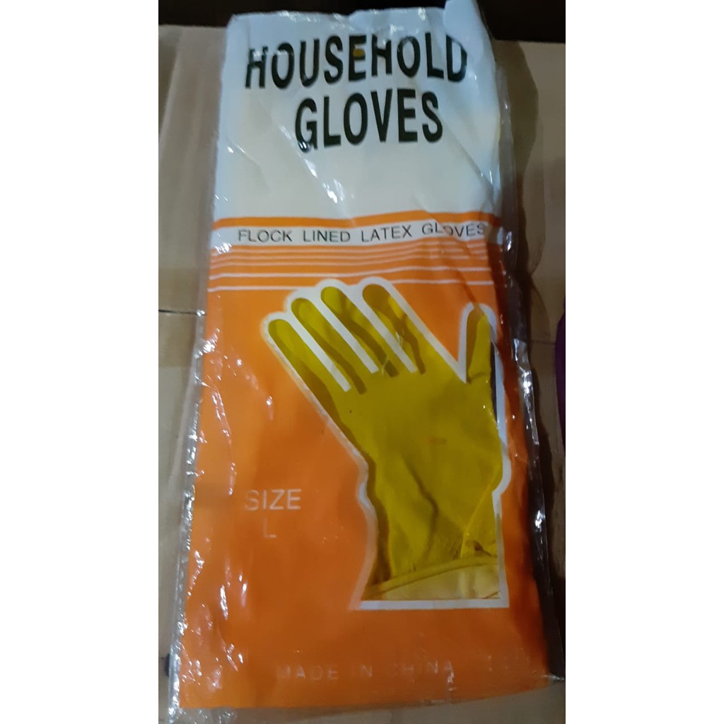 SARUNG TANGAN KARET LATEX KUNING TEBAL MURAH// HOUSEHOLD GLOVE/SARUNG TANGAN SERBAGUNA/ HAND GLOVES