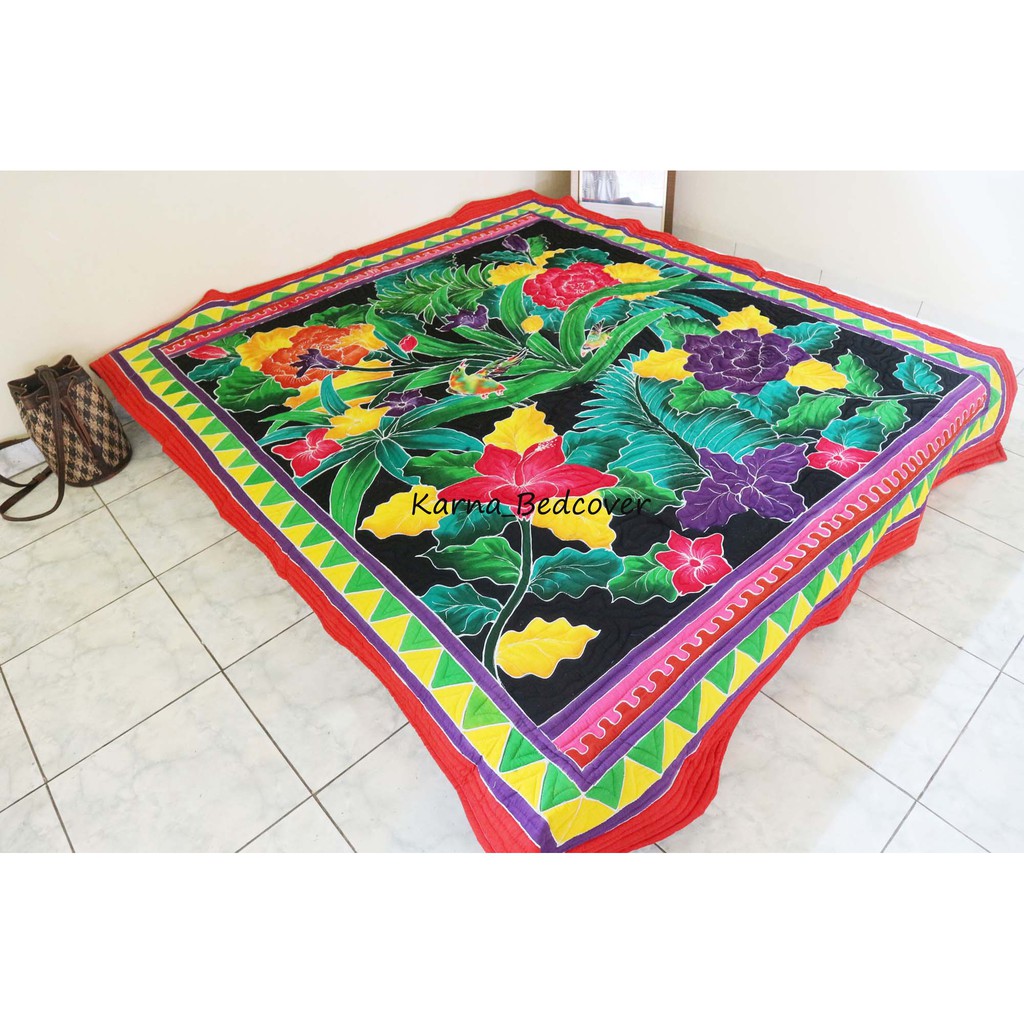 Bed Cover Khas Bali Motif Bunga Mawar Dan Bunga Kol Batik Painting Uk Double 200 X 245 Shopee Indonesia Bed Cover Khas Bali Motif Bunga Mawar Dan Bunga Kol Batik Painting Uk Double 200 X 245 Shopee Indonesia