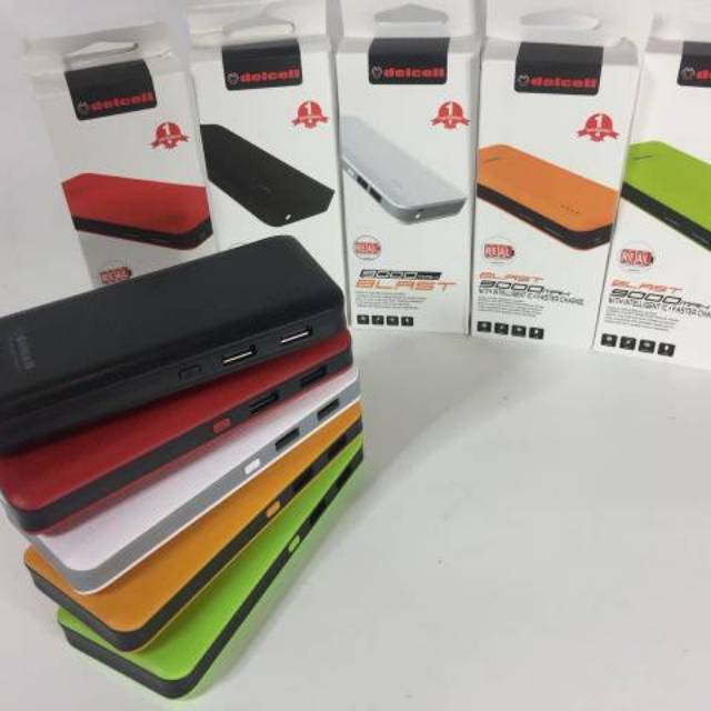 Delcell BLAST 9000 MAh Real Capacity Powerbank Atau Power