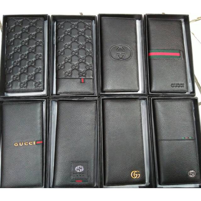 Dompet kulit asli panjang lipat Gg