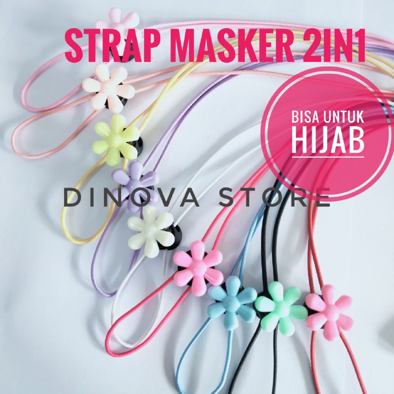strap masker stoper hias bunga DAISY/strap masker /strap mask/pengait masker/tali masker/strap maske