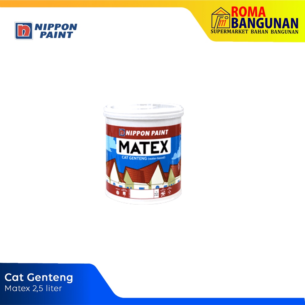 Nippon Paint Cat Genteng Waterbase Matex Base 4kg 4 kg