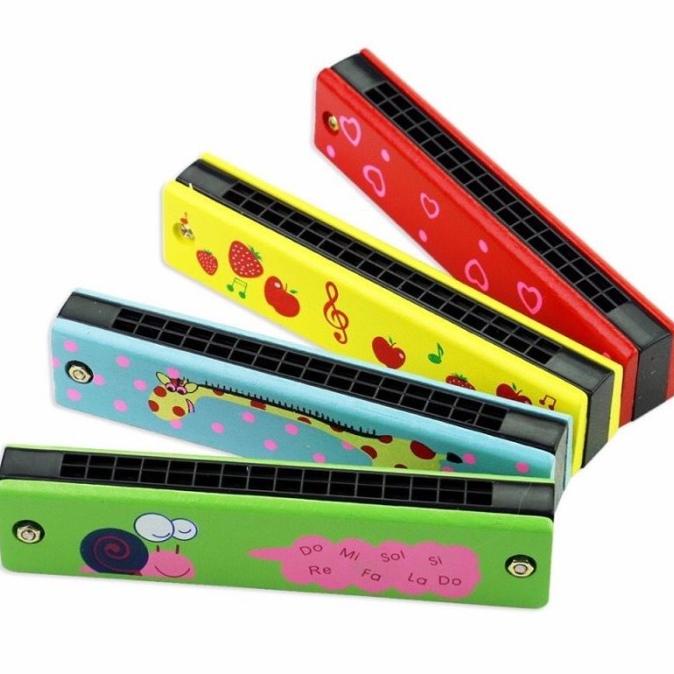 Mainan Alat Musik Harmonika Anak Harmonika Karakter Warna Lucu