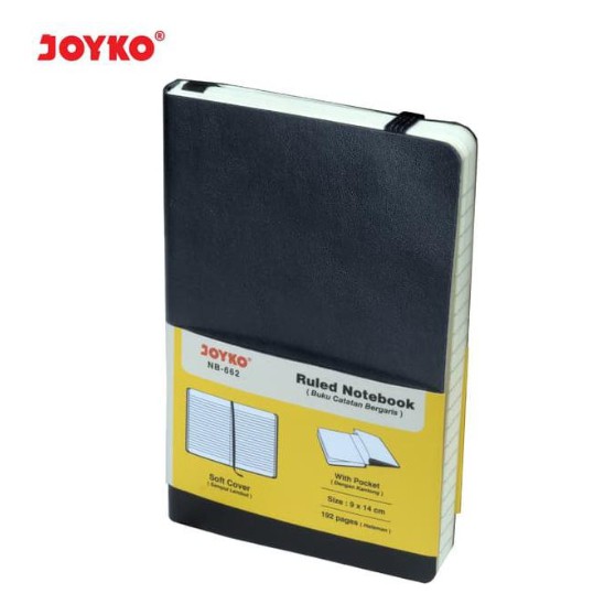 

RULED NOTEBOOK DIARY AGENDA BUKU CATATAN BERGARIS JOYKO NB-662 192 HALAMAN SOFT COVER NB 662 MEMO GROSIR ATK MURAH NB662 BLACK HITAM