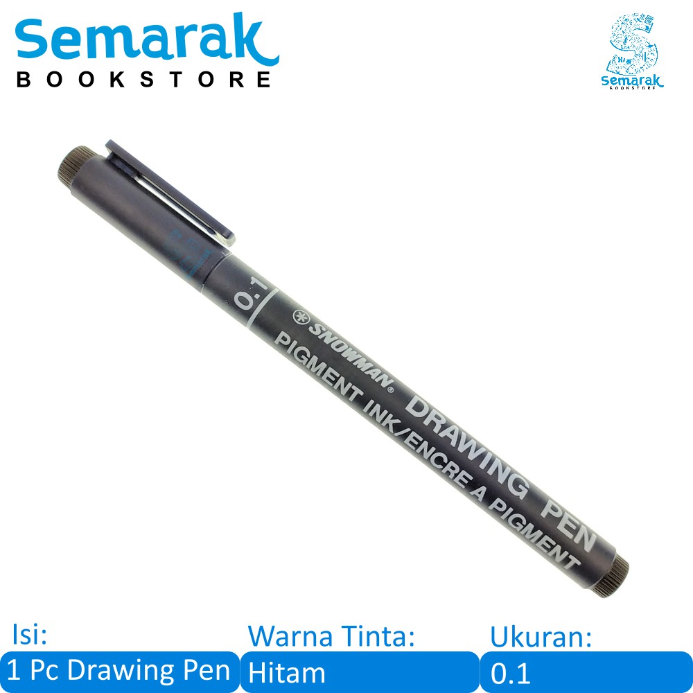 

Snowman 700 Drawing Pen 0.1 - Hitam [1 Pulpen]