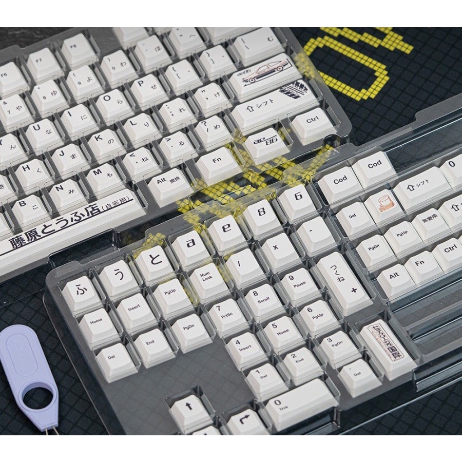 Yiqi But 86 PBT Dye-sub Keycaps 124 set Cherry Profile