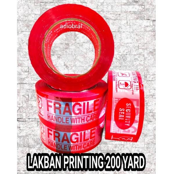 

[PRODUK JJBZG] NEW!! LAKBAN PRINTING 48mm × 200'YARD fragile & jangan dibanting Y0P
