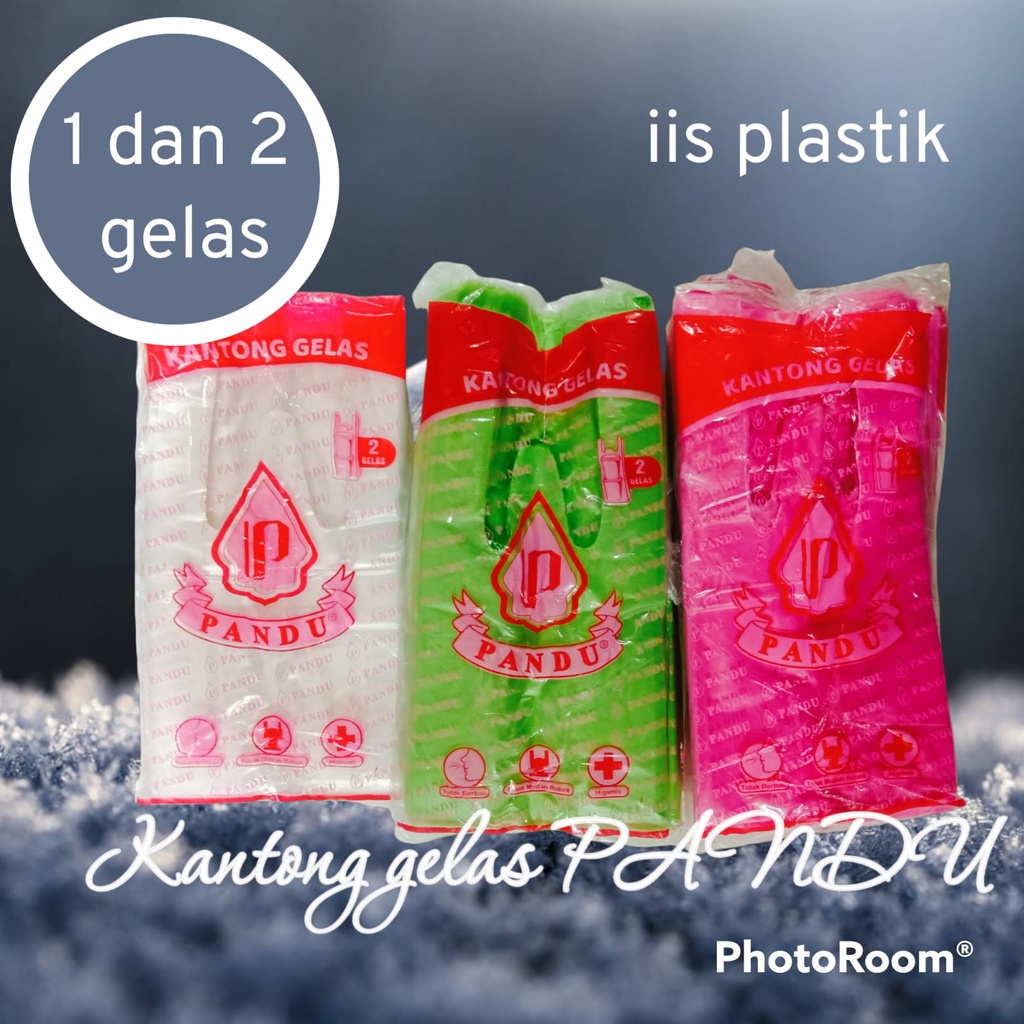 HD kantong plastik gelas 1 dan 2 / plastik kantong pandu / Kantong Kresek Single Cup Double Cup