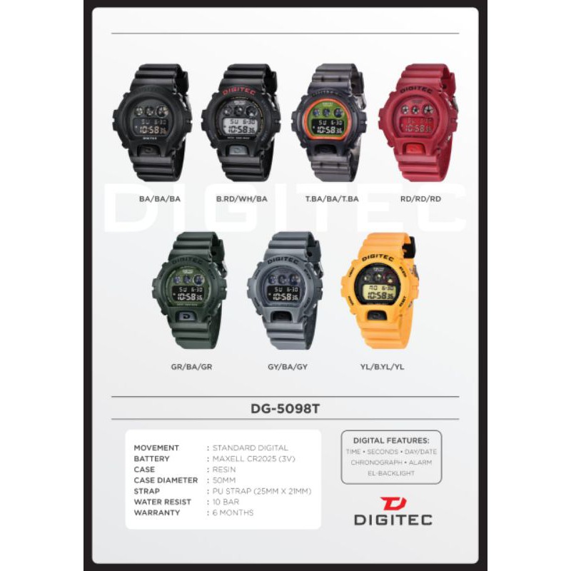 DIGITEC DG 5098 T Jam tangan pria original Digitec DG 5098