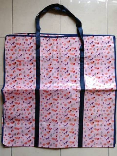 Tas Belanja Karung Plastik Resleting Jumbo - Bag Baju/Barang