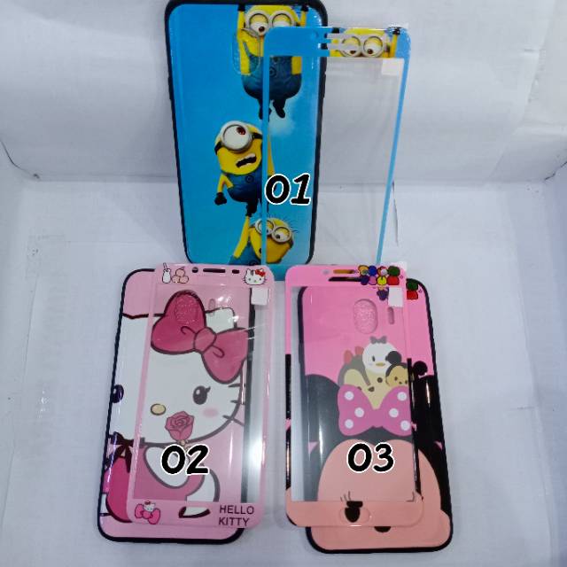 Case softcase gambar + anti gores kaca samsung J4