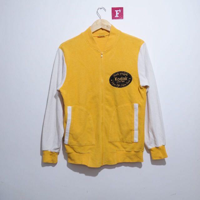 Zipper Jaket #Kodak Color Film Double Pocket Yellow/Kuning