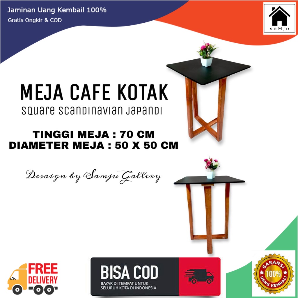saMju Cafe Table Meja Cafe Meja Kopi Kotak Minimalis