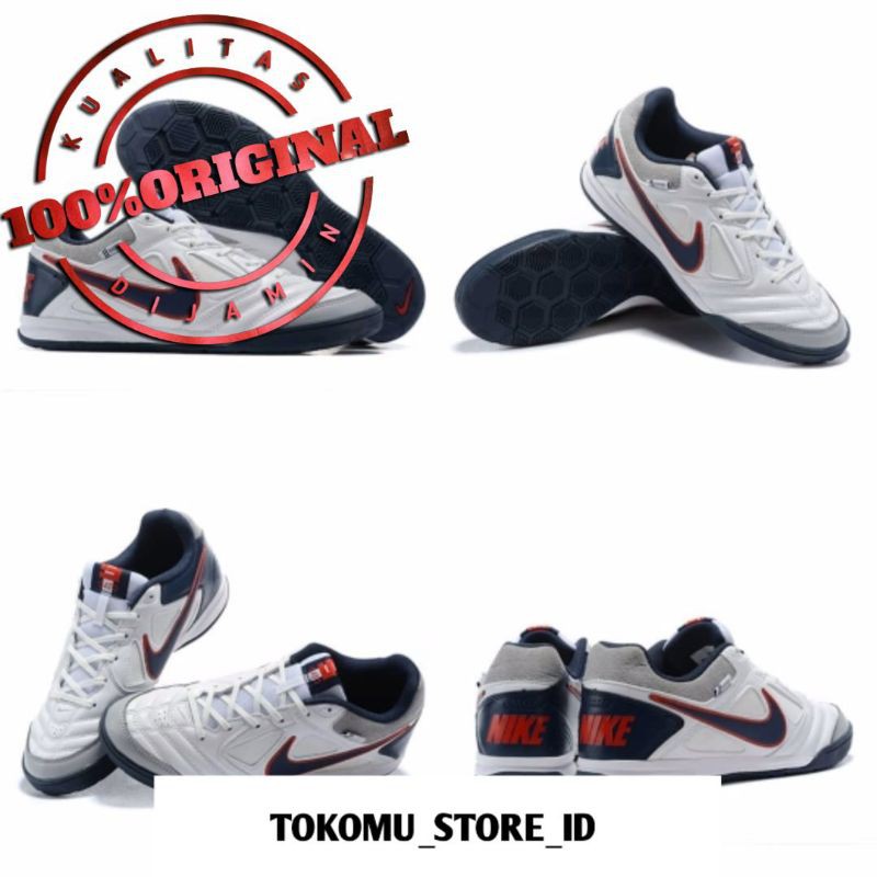 SEPATU MURAH ORIGINAL TERBARU Nike 5 Gato LTR White Black IC