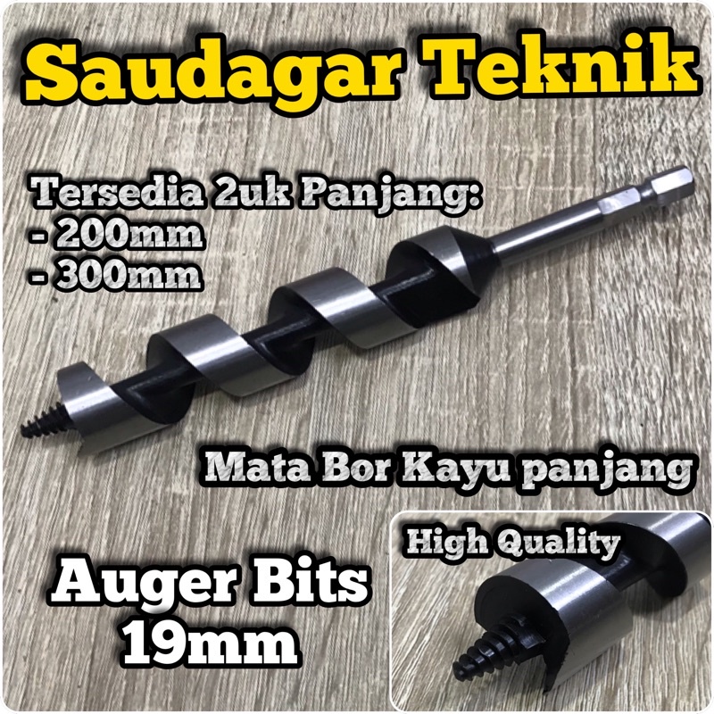 Mata Bor Kayu Panjang 19mm Wood Auger Bit 19 mm Kualitas Baik