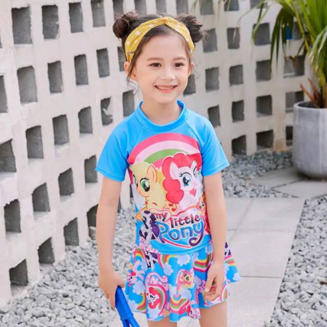 Baju renang little pony biru