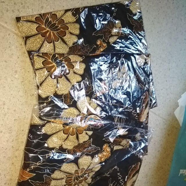 Tey-17 Batik Pria Asj Sa Hrb026 Kenongo Kemeja Tosca Pendek Pekalongan Padi M L Xl Sogan Tulis ::