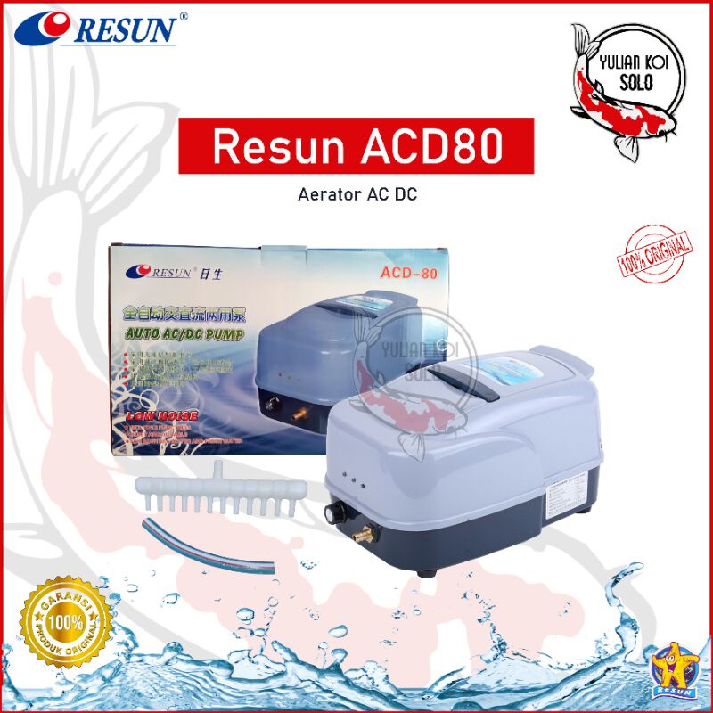 Aerator Resun acdc Acd 80 Pompa udara original colokan indonesia