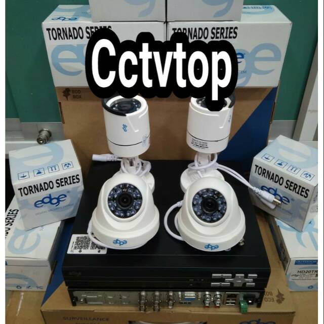 Paket cctv 4  chanel  edge 2mp full hd 1080p lengkap tinggal pasang