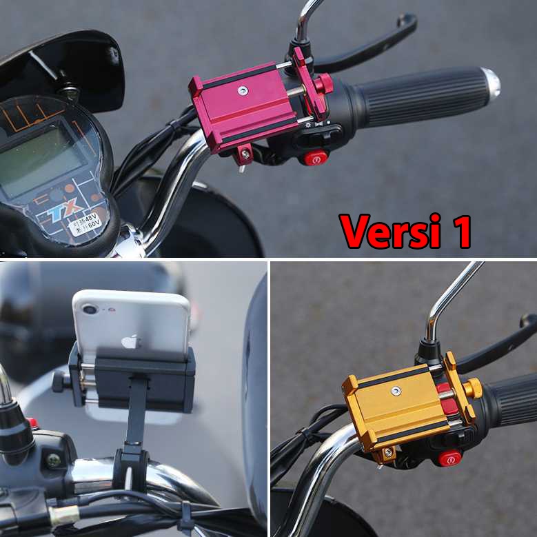 Holder Sepeda Dan Motor Smartphone  Handle Bar 4.7 - 6.2 Inch Bike Mount Zacro - YP0715043