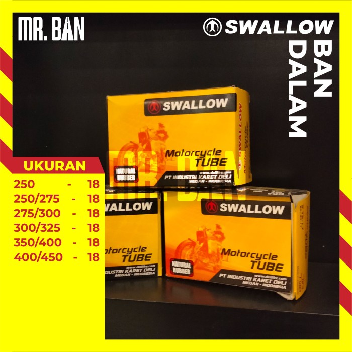 BAN DALAM MOTOR RING 18 SWALLOW 250 275 300 325 350 400 450