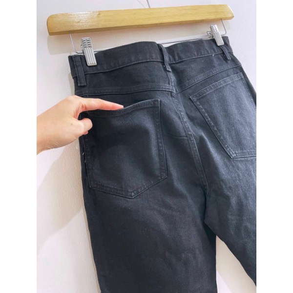 Gu uniqlo black denim pipe retro jeans