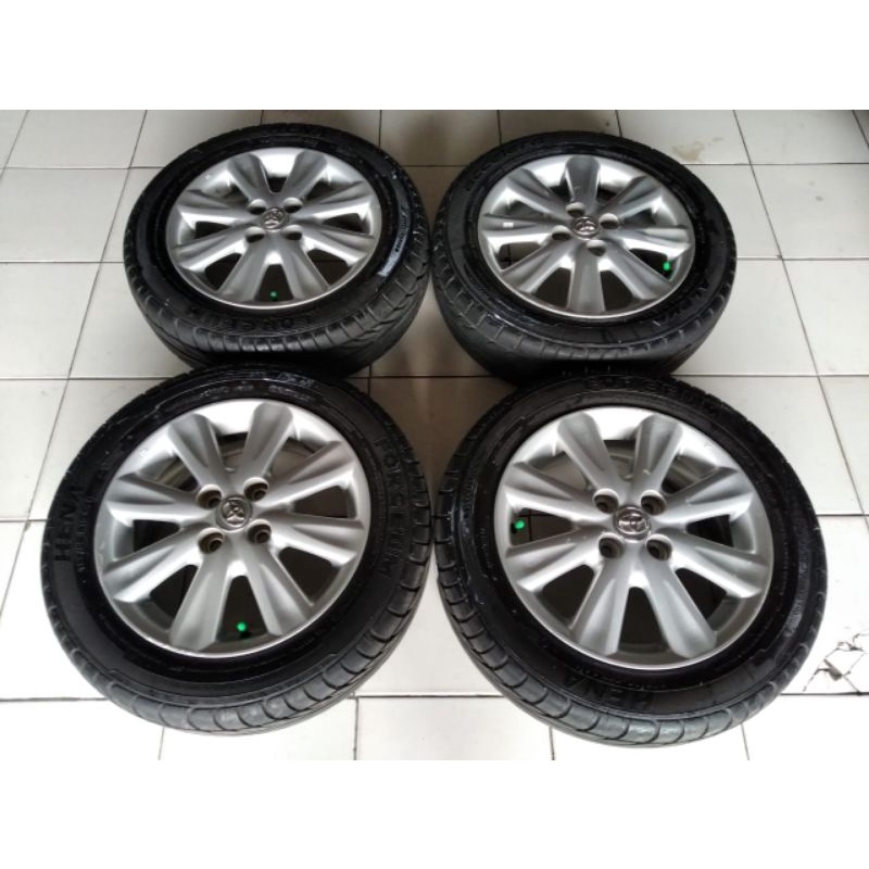 velg second oem mobil toyota yaris ring 15 pcd 4x100 ban 185 60 15 Bridgestone 2 pcs