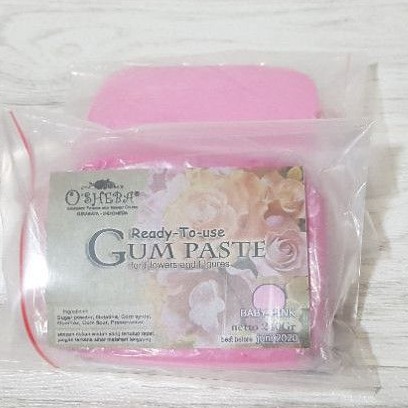 

[osheba] gumpaste bahan siap pakai 240gr warna baby pink