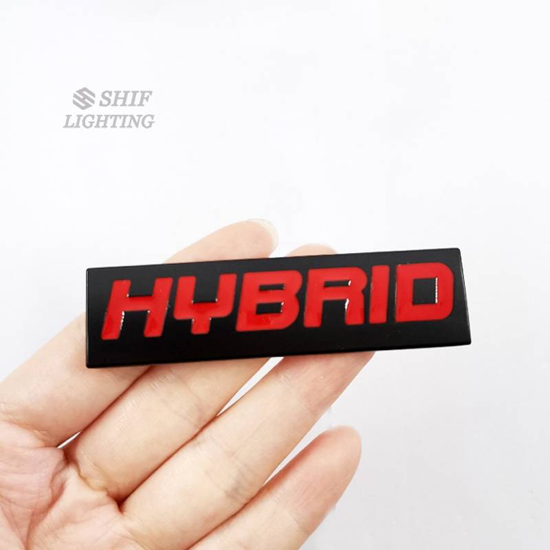 1pc Stiker Emblem / Badge Tulisan HYBRID Bahan Metal Untuk Dekorasi Mobil Universal