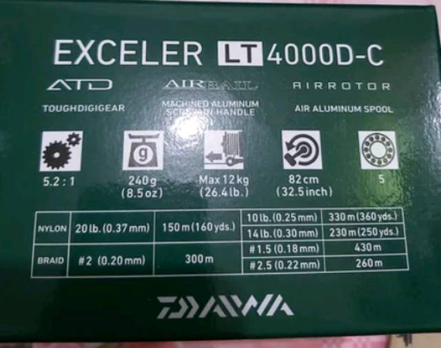 Daiwa exceler lt power handel pilihan 1000 2500 3000 4000 5000