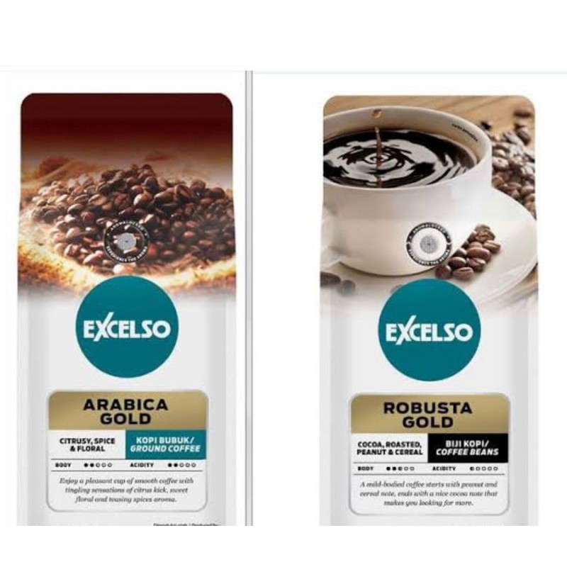 

Arabica Gold Coffee 100 gr Ground - Kopi Excelso Arabica 100 gr Bubuk