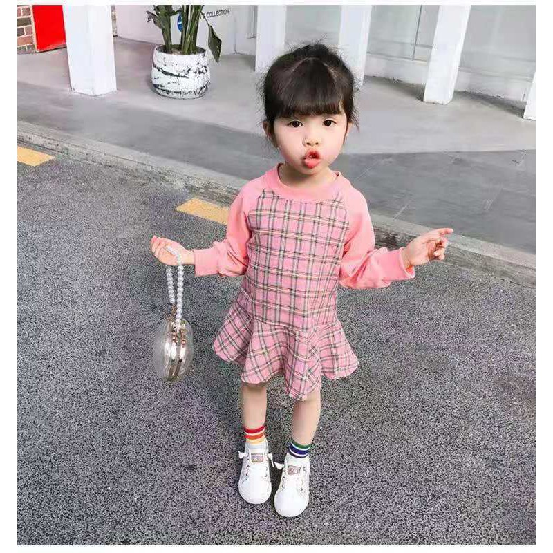KF CAT Baju Dress Overall Princess Anak Perempuan Lengan Panjang Motif Sayap Import-3