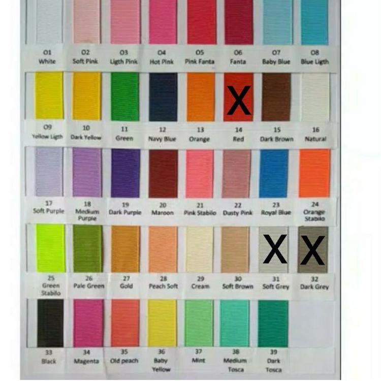 

Model Baru QSNZV Pita Grossgrain Polos Import 3/8" (1cm) 25 yard 76 Terkini