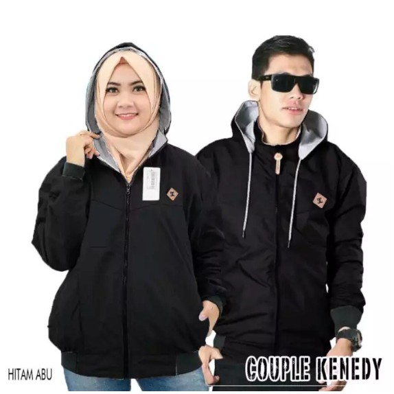 JAKET BB COUPLE / JAKET PASANGAN PRIA WANITA BB DC KENEDY BABOL BOLAK BALIK PREMIUM