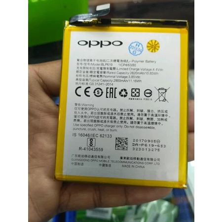 ORIGINAL ASLI – BATRE OPPO A57 ORIGINAL BLP619 BATRE BATTERY BATERAI OPPO A57 - A39 ORIGINAL BATREI BLP619 OPPO BATRAI BATERE BATERY BATTRE BATERI HANDPHONE HP OPPO A39 / A57 ORIGINAL NEW