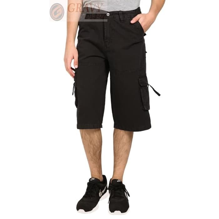 Celana Cargo Pendek Hitam