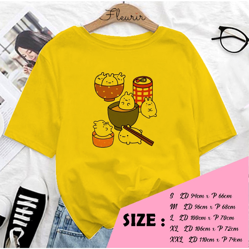 FLEURIR - COD KAOS KAWAII WANITA PRIA REMAJA DEWASA UNISEX TSHIRT JUMBO