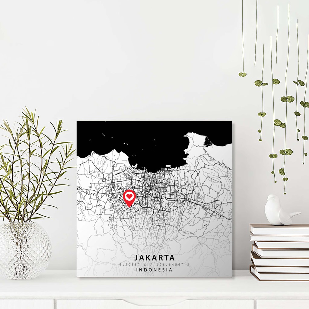 

Map Art Minimalist - Jakarta