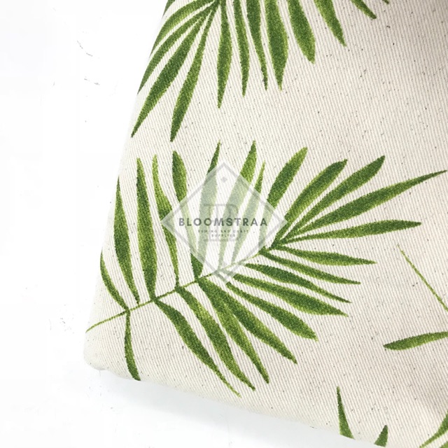 Kain kanvas Palem Muda Twill Bahan Canvas Fabric Palm Leaf tropical leaf fabric