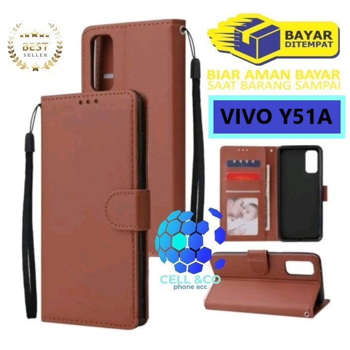 Flip cover VIVO Y51A Flip case buka tutup kesing hp casing flip case leather wallet