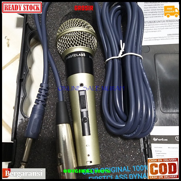 G07 First class Mic kabel dynamic G07 Microphone besi metal profesional original first class pro sing cable karaoke vocal audio sound mik pengeras suara mikrophone  Bisa buat segala jenis audio sound  GARANSI 100% UANG KEMBALI JIKA TERBUKTI TIDAK ORIGINAL