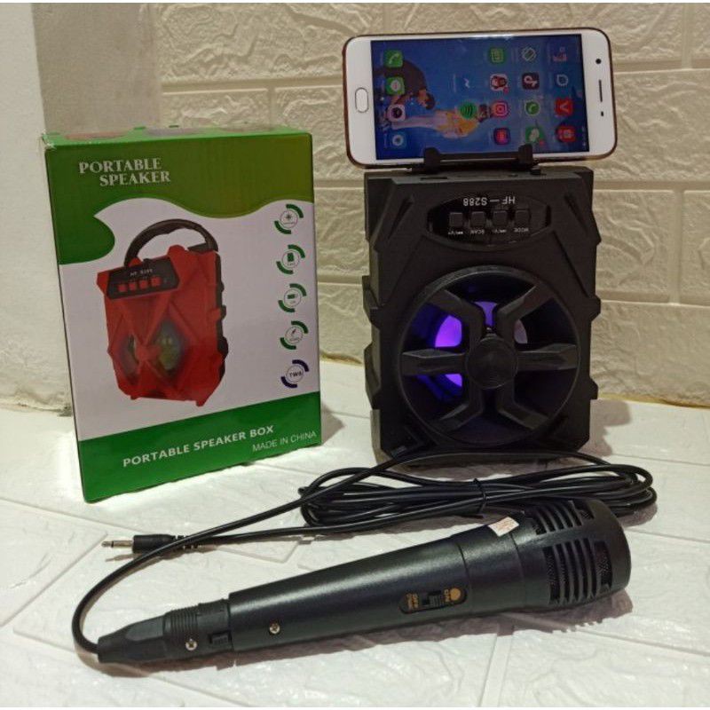 SPEAKER PORTABLE BLUETOOTH HF-S286 PLUS MIC - PORTABLE SPEAKER BOX HF-S286 - BISA COD