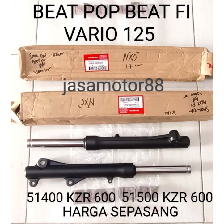 SHOCK DEPAN KOMPLIT VARIO 125 BEAT POP BEAT FI HARGA SEPASANG ORIGINAL