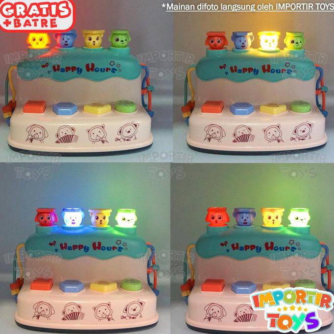 Mainan Edukasi Anak Bayi Cute Puppy Melatih Kinetik dgn LAMPU MUSIK