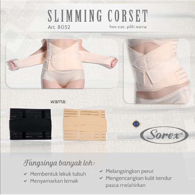 BB SOREX 8052 / 8055 Stagen Pelangsing untuk wanita / Pengecil Perut Setelah Melahirkan NEW