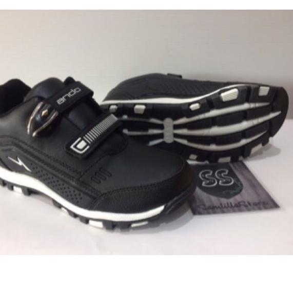 Akhir Bulan✔️Sepatu Sekolah Anak Awet Magnet Rico, Hiero, Morgan Pro, Morgan Bold Ando Full Hitam Pu