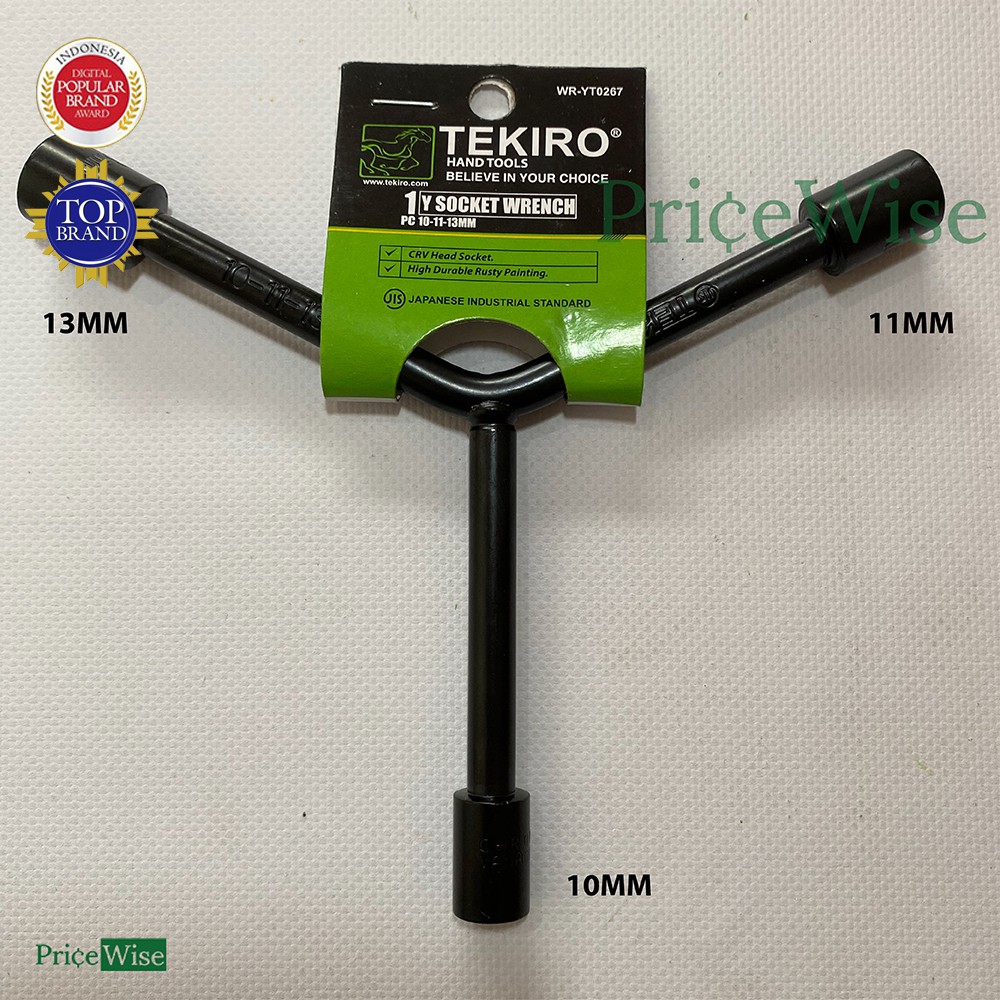 Kunci Sock Y 10-11-13 Mm / Y Type Wrench / Kunci Sok Tekiro