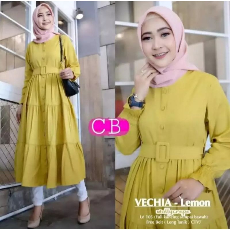 Tunik Vecihia / Tunik Wanita Termurah / Atasan Tunik / Baju Wanita Terbaru / Gamis Terbaru / Long Dress / Tunik Kekinian / Tunik Terlaris / Vechia Tunik / COD