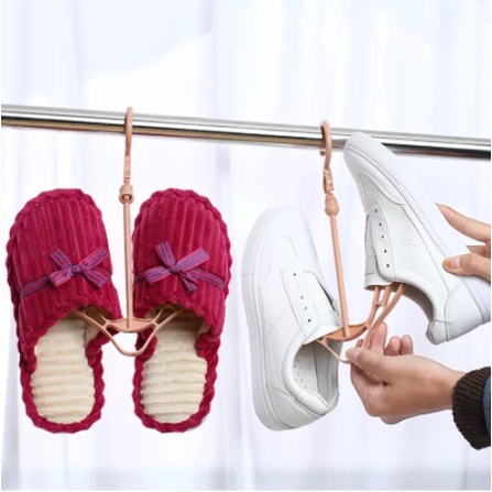 hanger sepatu gantungan jemuran sepatu sandal 2 sisi